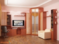 Удобные и практичные угловые шкафы в гостиную от компании «Роникон» (1)
