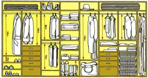 Вариант наполнения шкафа купе для прихожей